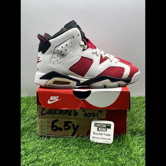 Jordan 6 Retro Carmine (GS). size 5.5Y - Picture 1 of 7